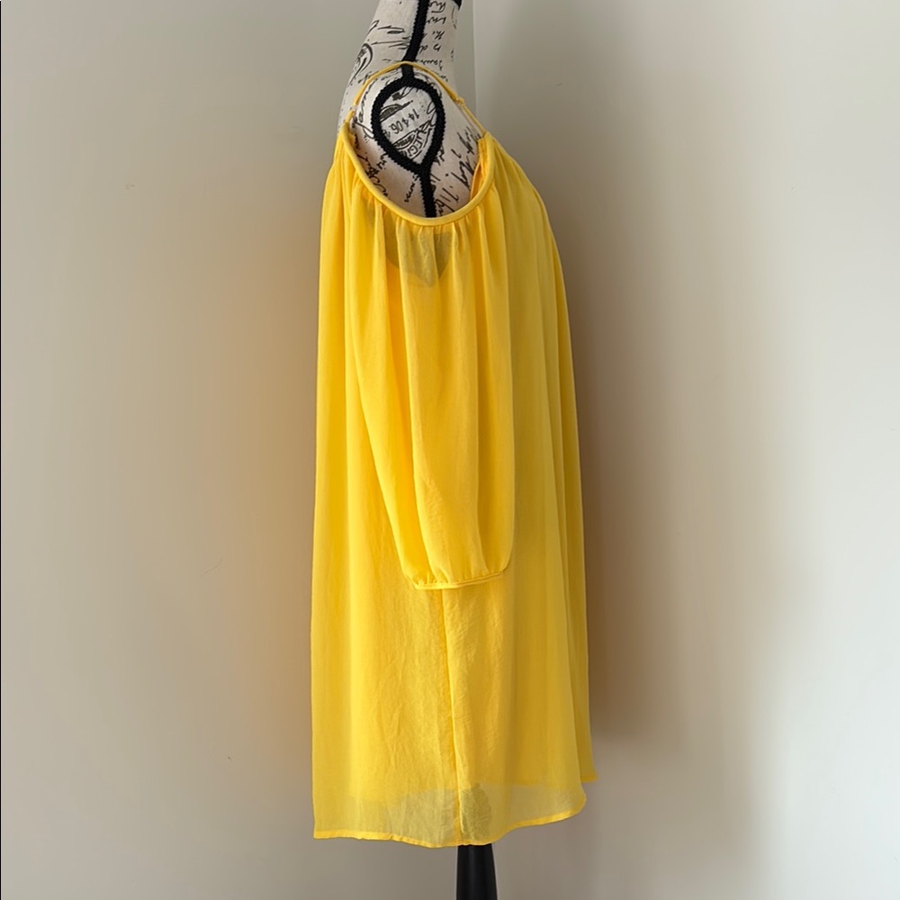 Yellow Off-Shoulder Dress - Picture 2 of 8
